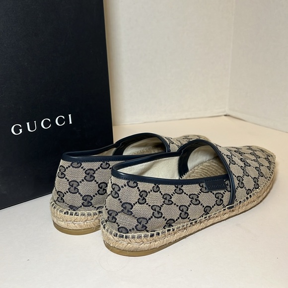 Men’s Gucci, GG Canvas & Leather Espadrille men’s size 10 - Picture 2 of 8